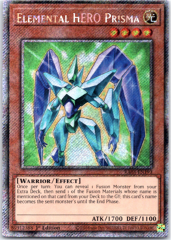 Elemental HERO Prisma - RA03-EN193 - Platinum Secret Rare - 1st Edition Yugioh - Image 1