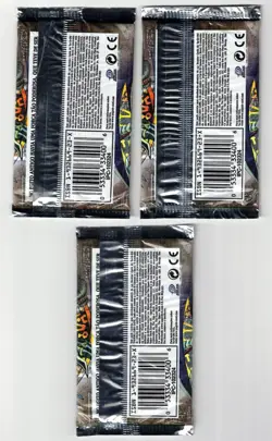 YUGIOH METAL RAIDERS 1ST EDITION 3X FACTORY SEALED PACKS PORTUGUESE - Image 2