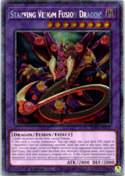 Starving Venom Fusion Dragon RA04-EN272 Platinum Secret Rare 1st Edition Yugioh - Image 1