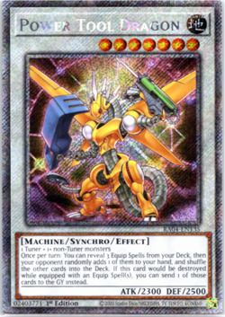 Power Tool Dragon - RA04-EN135 - Platinum Secret Rare - 1st Edition Yugioh - Image 1
