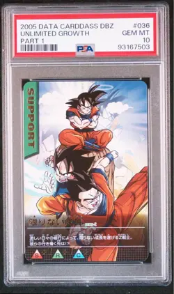 Psa10 Dragon Ball Data Card Series DBZ Hero Fusion World Used - Image 1