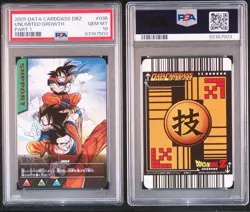 Psa10 Dragon Ball Data Card Series DBZ Hero Fusion World Used - Image 3