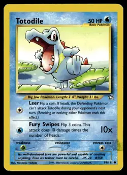 Pokemon TCG | Neo Genesis | Totodile | 81/111 | LP | - Image 1