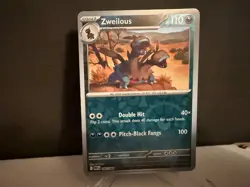 2025 Pokemon TCG Zweilous 066 S&V White Flare Reverse Holo Card NM+ - Image 1