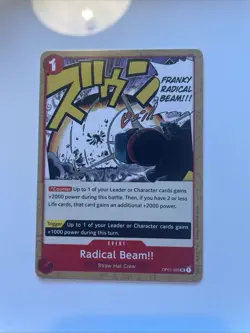 1x OP01-029 RADICAL BEAM!! UC Jolly Roger One Piece TCG English Card - Image 1