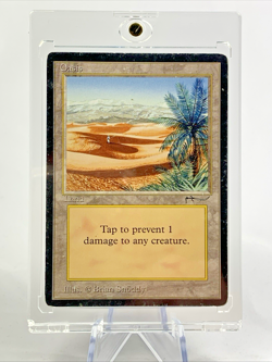 ARABIAN NIGHTS - Oasis MP-HP MTG Magic the Gathering Card in Magnetic Holder - Image 1