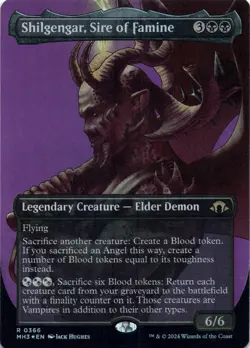 Shilgengar, Sire of Famine (Borderless Foil) Modern Horizons 3 - Magic MTG NM - Image 1