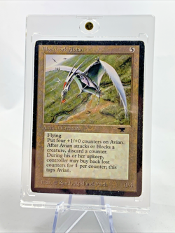 ANTIQUITIES - Clockwork Avian - MP-HP MTG Magic the Gathering Card in Holder - Image 1