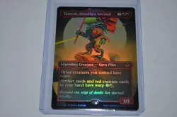 MTG magic EDGE OF ETERNITIES eoe mythic BORDERLESS FOIL TANNUK STEADFAST #296 - Image 1