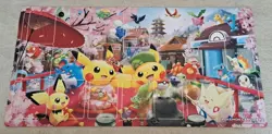 Playmat Hannari Tea Party Pretend Play Mat Pokemon TCG Kyoto Limited Used - Image 5