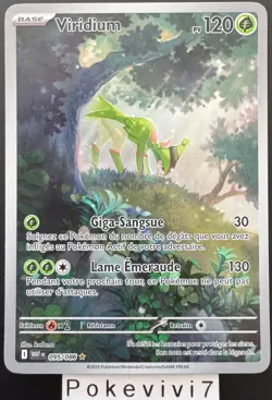 Carte Pokemon VIRIDIUM 095/086 HOLO AR EV10.5 Flamme Blanche WHT FR NEUF - Image 1
