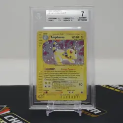BGS 7 NEAR MINT Ampharos Holo #2/165 Expedition English Pokemon Cards - Image 1