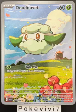 Carte Pokemon DOUDOUVET 090/086 HOLO AR EV10.5 Flamme Blanche WHT FR NEUF - Image 1
