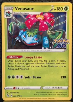 2022 Pokemon Go Venusaur Holo Stage 003/078 - Image 1