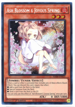 Ash Blossom & Joyous Spring (ALT ART) RA04-EN025 Secret Rare 1st Edition Yugioh - Image 1