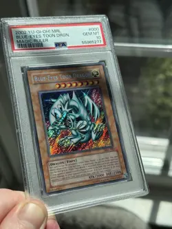 PSA 10 Blue Eyes Toon Dragon MRL-000 Secret Rare Holo Bleed 2002 #000 Yugioh - Image 1