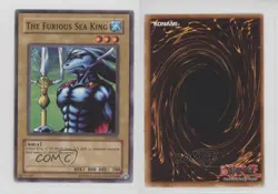 The Furious Sea King YuGiOh Legend of Blue Eyes White Dragon #LOB-033 2002 0hj7 - Image 3