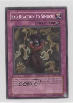 Bad Reaction to Simochi Unlimited YuGiOh Legacy of Darkness #LOD-093 2003 0b2 - Image 1