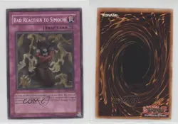 Bad Reaction to Simochi Unlimited YuGiOh Legacy of Darkness #LOD-093 2003 0b2 - Image 3