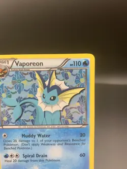 Pokemon TCG Vaporeon BW89 Black and White Promo Card Rare - Image 3