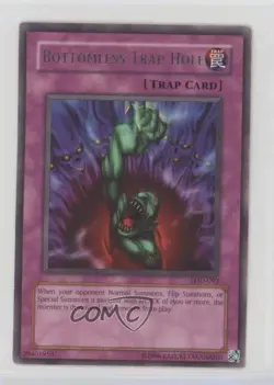Bottomless Trap Hole (R) Unlimited YuGiOh Legacy of Darkness #LOD-092 2003 0c6 - Image 1