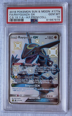 Pokemon Rayquaza gx 177a Hidden Fates Premium Collection Promo PSA 10 card - Image 1