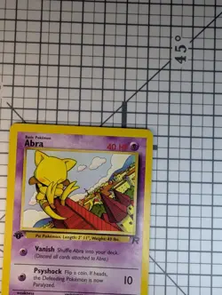 Pokemon Card TCG FIRST EDITION Abra 49/82 Team Rocket LP wotc - Image 3