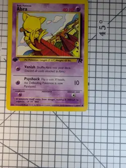 Pokemon Card TCG FIRST EDITION Abra 49/82 Team Rocket LP wotc - Image 4