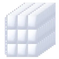 Trading Card Album Binder Protector Pages Sleeves 18 Pocket Sheets Baseball US - Image 3