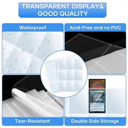 Trading Card Album Binder Protector Pages Sleeves 18 Pocket Sheets Baseball US - Image 4