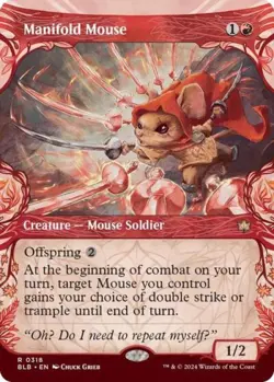 MTG English Manifold Mouse (Showcase) NM Foil Bloomburrow - Image 1