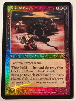 1X Rancid Earth 2002 Torment FOIL Black Common Sorcery MTG - Image 3