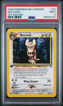 Noctowl 1. Edition PSA 9 | Neo Genesis 42/111 | Pokemon Karte Englisch MINT 2000 - Image 1