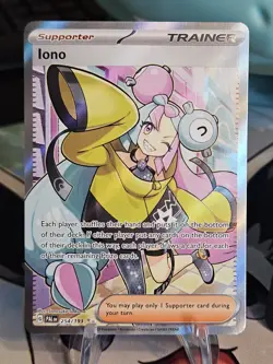 Iono - 254/193 Paldea Evolved Full Art Ultra Rare Pokemon NM - Image 1