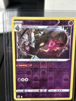 Pokemon TCG Dusknoir Sword & Shield: Brilliant Stars 062/172 Reverse Holo NM/M - Image 2