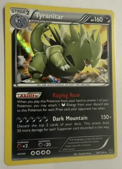 Tyranitar - 56/124 - Holo Rare - Holo - XY - Fates Collide - NM/M Pokemon TCG - Image 2