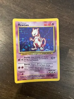 Pokemon Cards: Base Set Rare Holo: Mewtwo 10/102 - Image 1