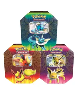 Pokemon TCG Elemental Power Tin Jolteon Vapareon Flareon GX Full Art Set Sealed - Image 1