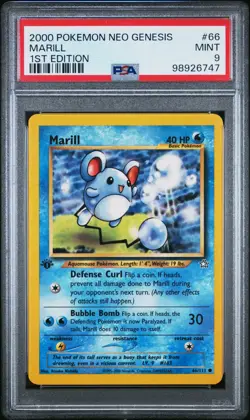 Marill 1. Edition PSA 9 | Neo Genesis 66/111 | Pokemon Karte Englisch MINT 2000 - Image 1