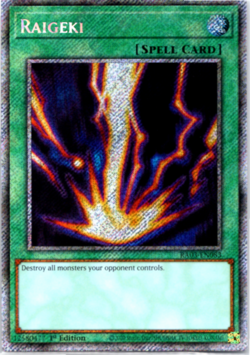 Raigeki - RA03-EN083 - Platinum Secret Rare - 1st Edition Yugioh - Image 1