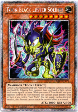 Toon Black Luster Soldier - RA03-EN272 Platinum Secret Rare 1st Edition Yugioh - Image 1