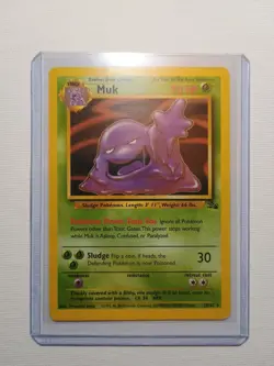 Pokemon TCG Muk Fossil Card 28/62 Unlimited Rare Non-Holo LP - Image 3