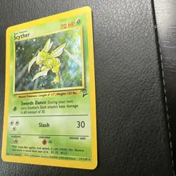 Scyther #17/130 Holo Pokemon Card - Base Set 2 2000 RARE - Image 2