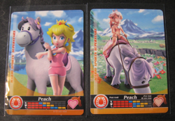 PEACH 2-CARD LOT 2017 AMIIBO MARIO SPORTS SUPERSTARS #15/#90 Horse Racing EX - Image 1
