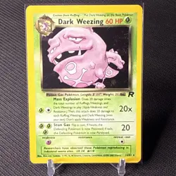 Dark Weezing Pokemon TCG Team Rocket 14/82 Holo Vintage Card Nintendo WOTC Rare - Image 1