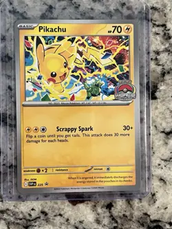 Pokemon 2025 Worlds Celebratory Pikachu Promo Card Brand New - Image 1