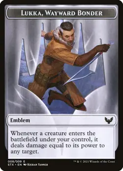 1x Lukka, Wayward Bonder Emblem - NM - Strixhaven - SPARROW MAGIC mtg - Image 1