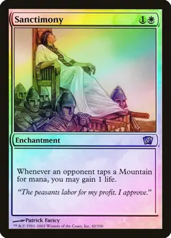 MTG LP English Sanctimony FOIL 8th Edition Eighth - Image 1