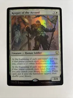 1x Mtg Commander Legends Keeper Of The Accord Foil NM/M Magic The Gathering - Image 1
