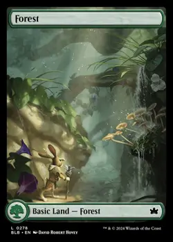 Forest (0278) - Foil Light Play, English Magic the Gathering MTG Bloomburrow - Image 1